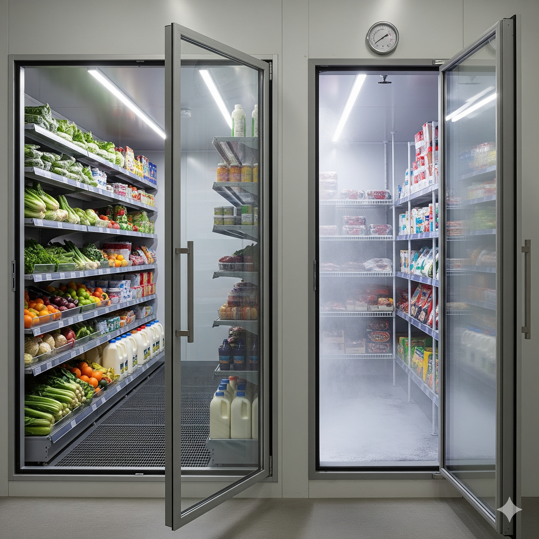 walk in cooler & freezer combo